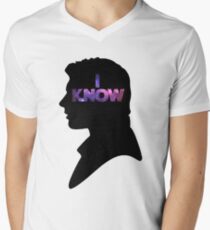 Star Wars Han 'I Know' Black Silhouette Couple Tee Men's V-Neck T-Shirt