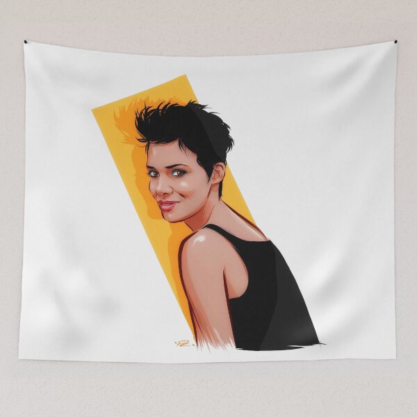 Item preview, Halle Berry - An illustration by Paul Cemmick designed and sold by TIGERDAVER.