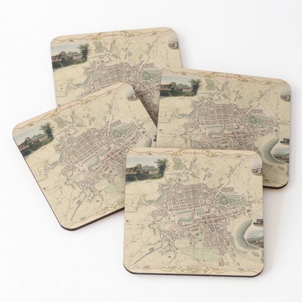Item preview, Vintage Edinburgh Scotland Map (1851) designed and sold by BravuraMedia.