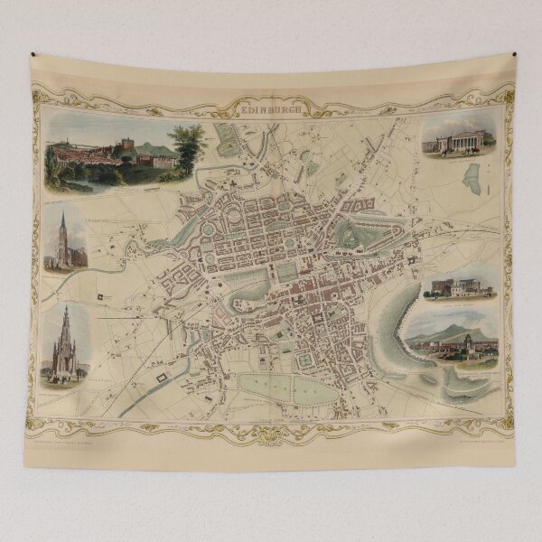 Item preview, Vintage Edinburgh Scotland Map (1851) designed and sold by BravuraMedia.