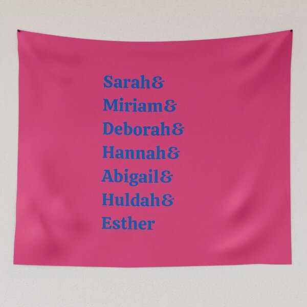 Item preview, The Names of the Female Jewish Prophets of the Bible in Blue designed and sold by Amber Dove Studio.