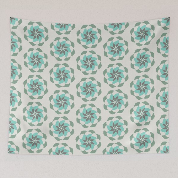 Item preview, Abstract flower green beige designed and sold by Abstractlara.