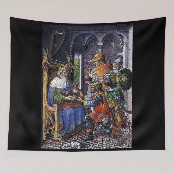 Item preview, King David and the Three Valiants - Barthelemy d'Eyck - c1410 designed and sold by CrankyOldDude.