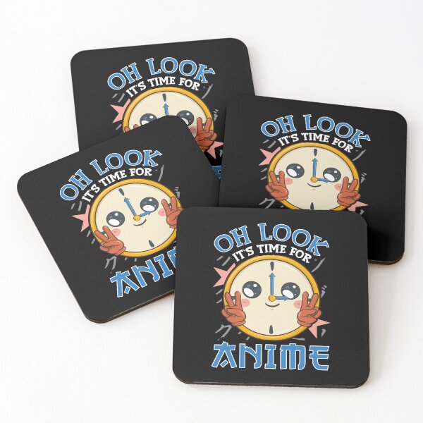 Item preview, Funny Oh Look It's Time For Anime Kawaii Clock designed and sold by perfectpresents.