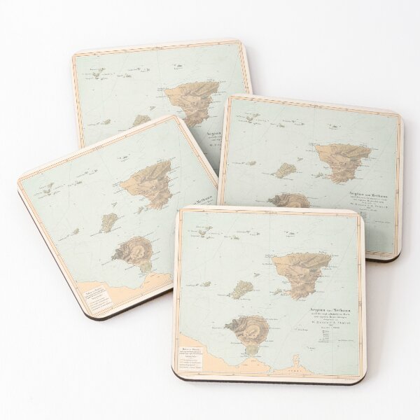 Item preview, Vintage Aegina & Methana Greece Map (1866) designed and sold by BravuraMedia.