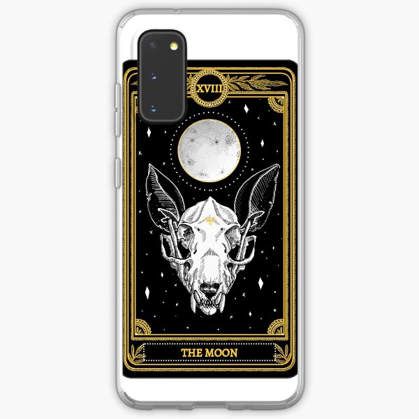 Black and Gold "The Moon" Tarot Card Samsung Galaxy Soft Case
