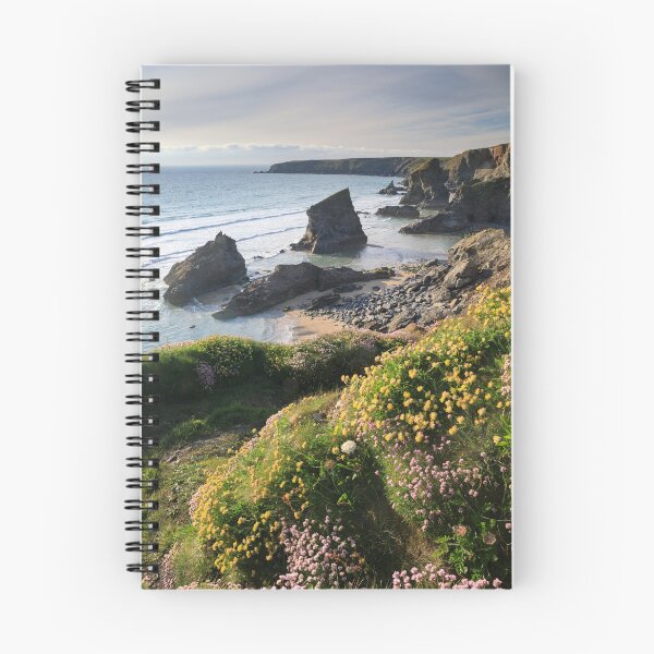 Item preview, Spring flowers above Bedruthan Beach designed and sold by bitm2007.