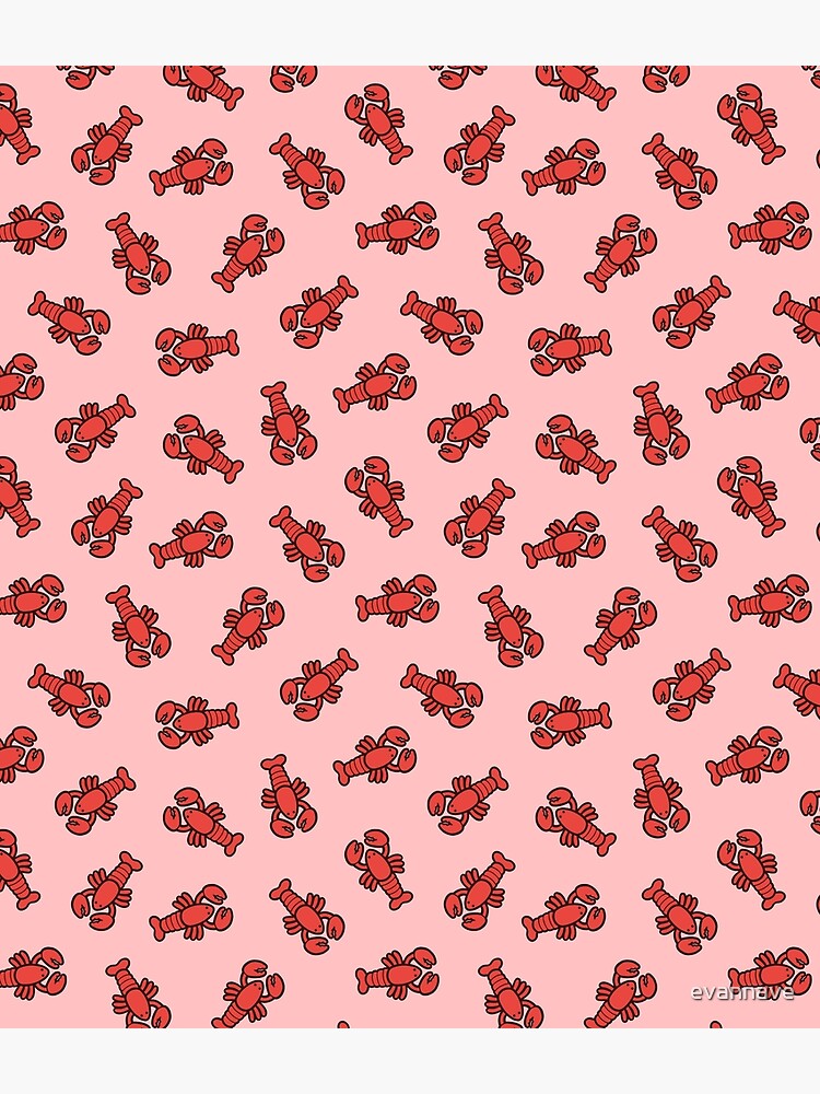 Lobsters Pattern on Light Pink by evannave