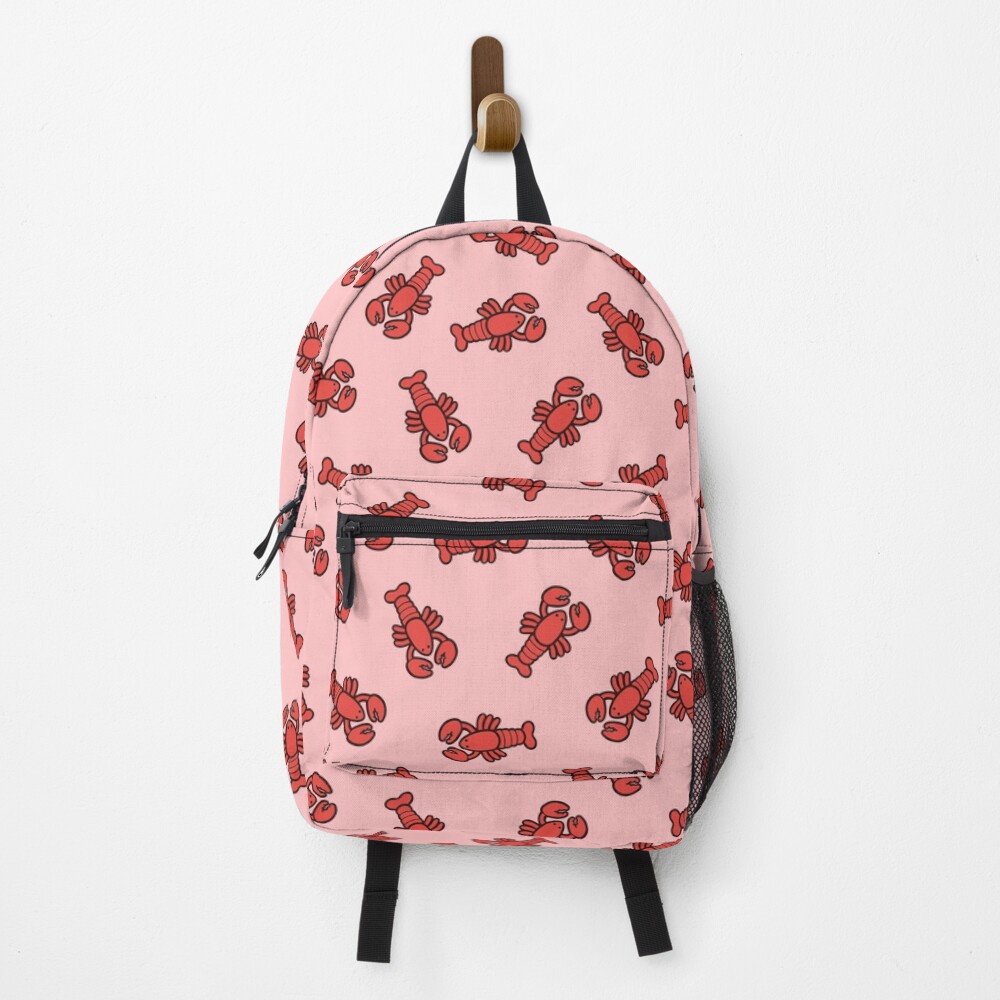 Lobsters Pattern on Light Pink Backpack
