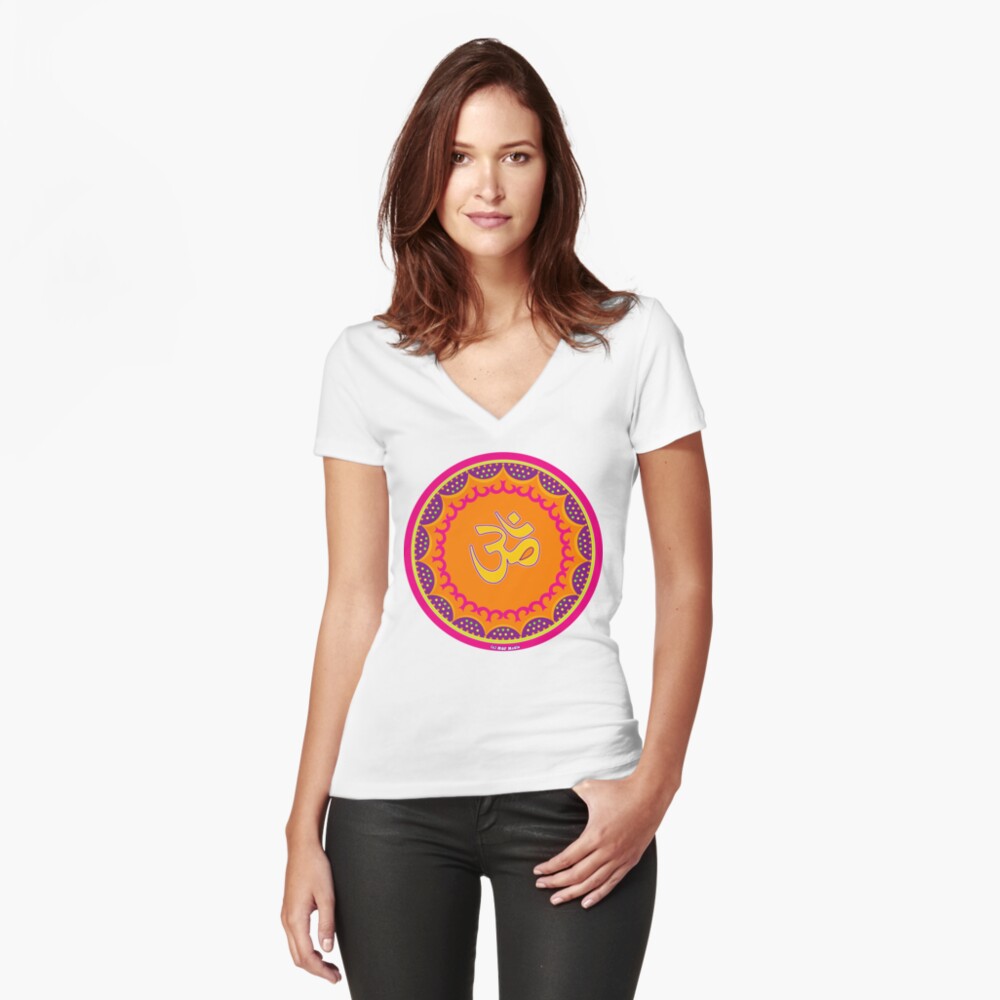 Item preview, Fitted V-Neck T-Shirt designed and sold by mindofpeace.