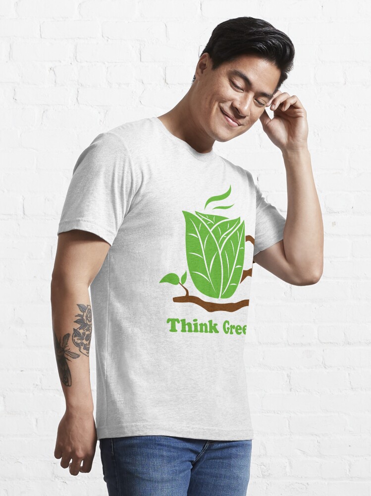 Thumbnail 3 of 7, Essential T-Shirt, Think Green T-Shirt designed and sold by mindofpeace.