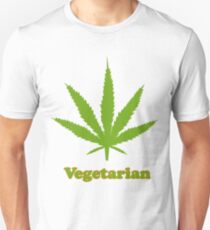 Vegetarian Pot Leaf T-Shirt Unisex T-Shirt