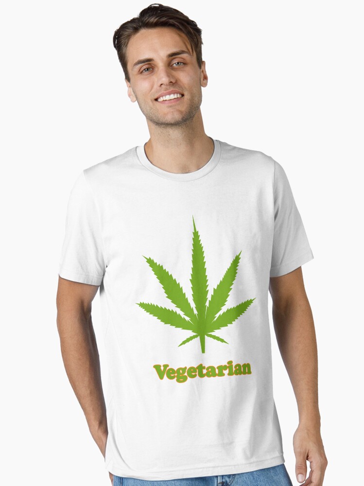 Thumbnail 2 of 7, Essential T-Shirt, Vegetarian Pot Leaf T-Shirt designed and sold by mindofpeace.