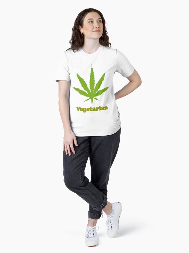 Thumbnail 4 of 7, Essential T-Shirt, Vegetarian Pot Leaf T-Shirt designed and sold by mindofpeace.
