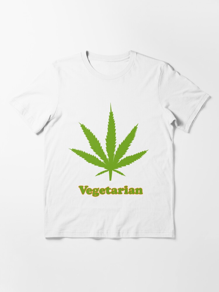 Thumbnail 3 of 7, Essential T-Shirt, Vegetarian Pot Leaf T-Shirt designed and sold by mindofpeace.