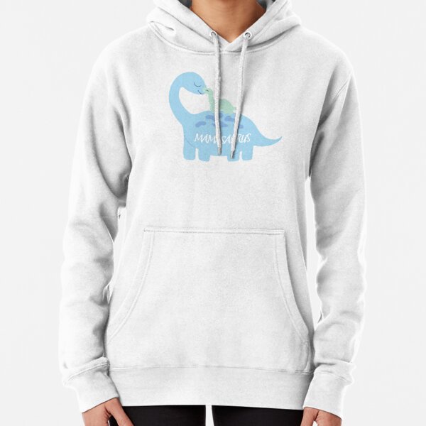 Mamasaurus and babysaurus cute Pullover Hoodie