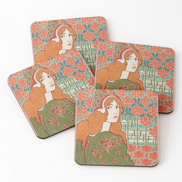 Item preview, Vintage Art Nouveau Redhead Print designed and sold by Vintage Wall Art.