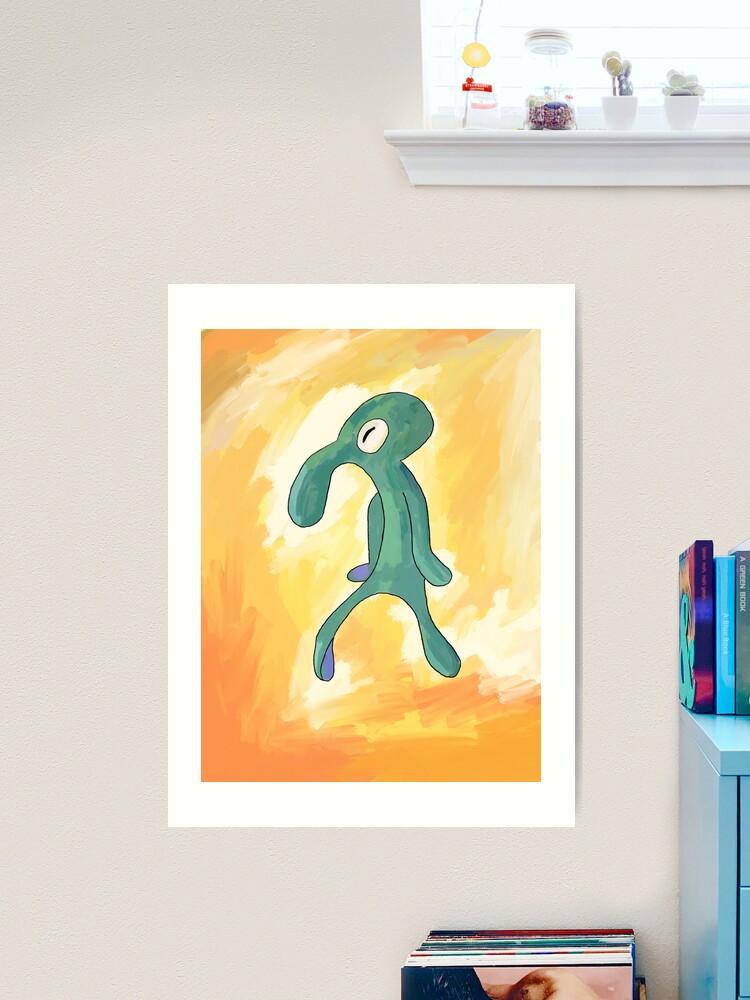 Bold and Brash Squidward painting Spongebob