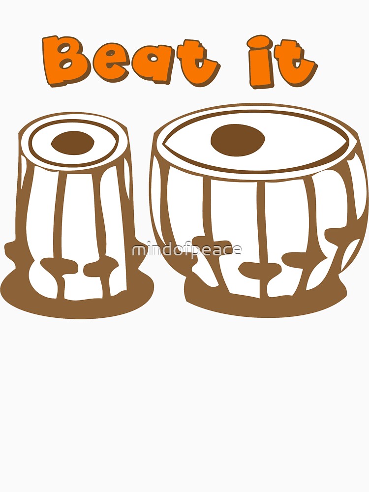 Artwork view, Tabla Drum Beat It T-Shirt designed and sold by mindofpeace