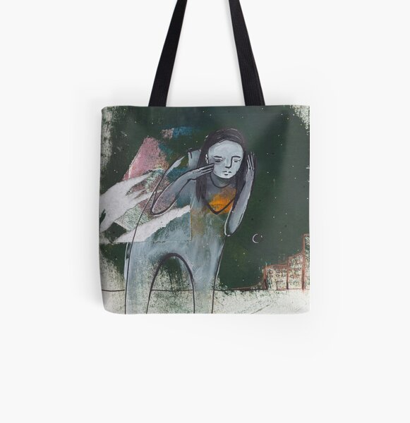 ciel vert Tote bag doublé