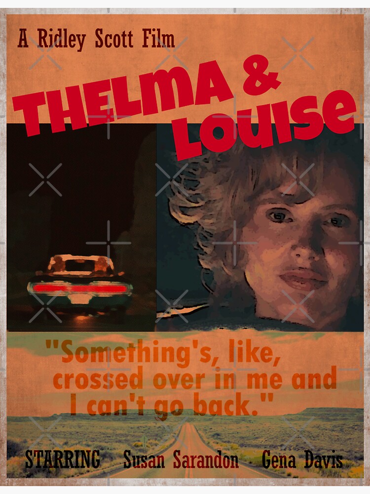 Thelma And Louise Poster Retro Movie Poster Sticker For Sale By