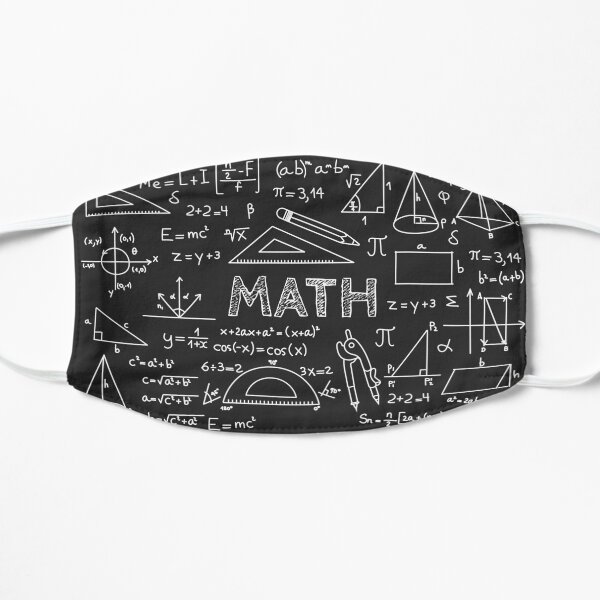 i love math funny math nerd cool Flat Mask