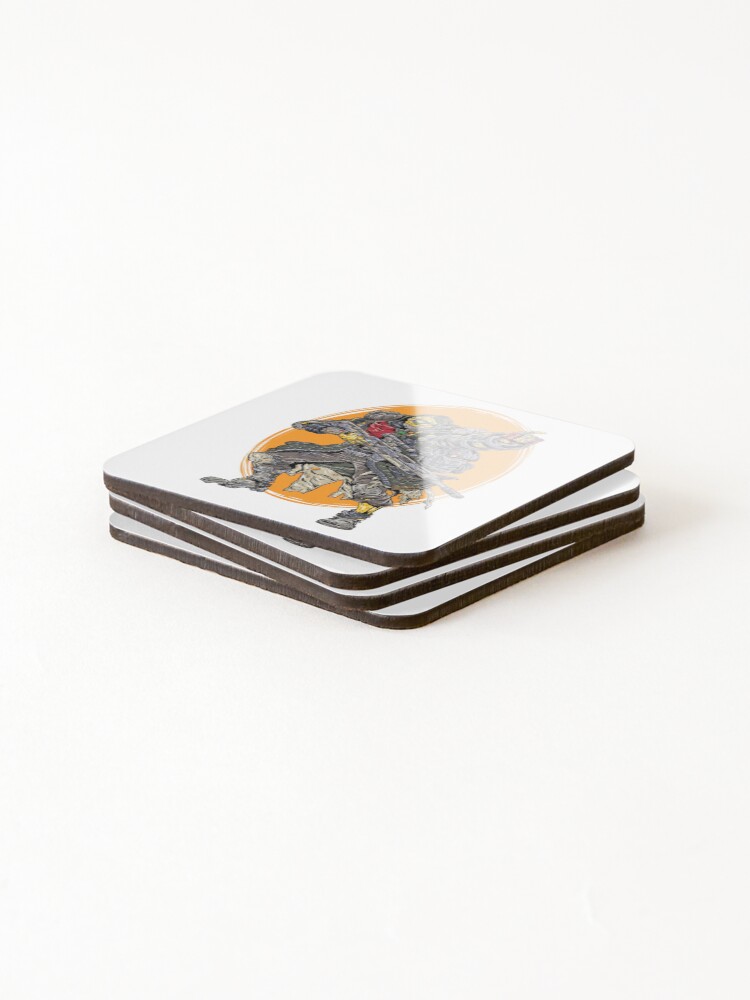 Alternate view of FL4K The Beastmaster Vault Symbol Borderlands 3 Rakk Attack! Coasters (Set of 4)