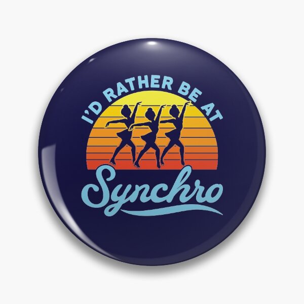 Item preview, Synchronized Skating Skater Retro I'd Rather Be At Synchro designed and sold by jaygo.