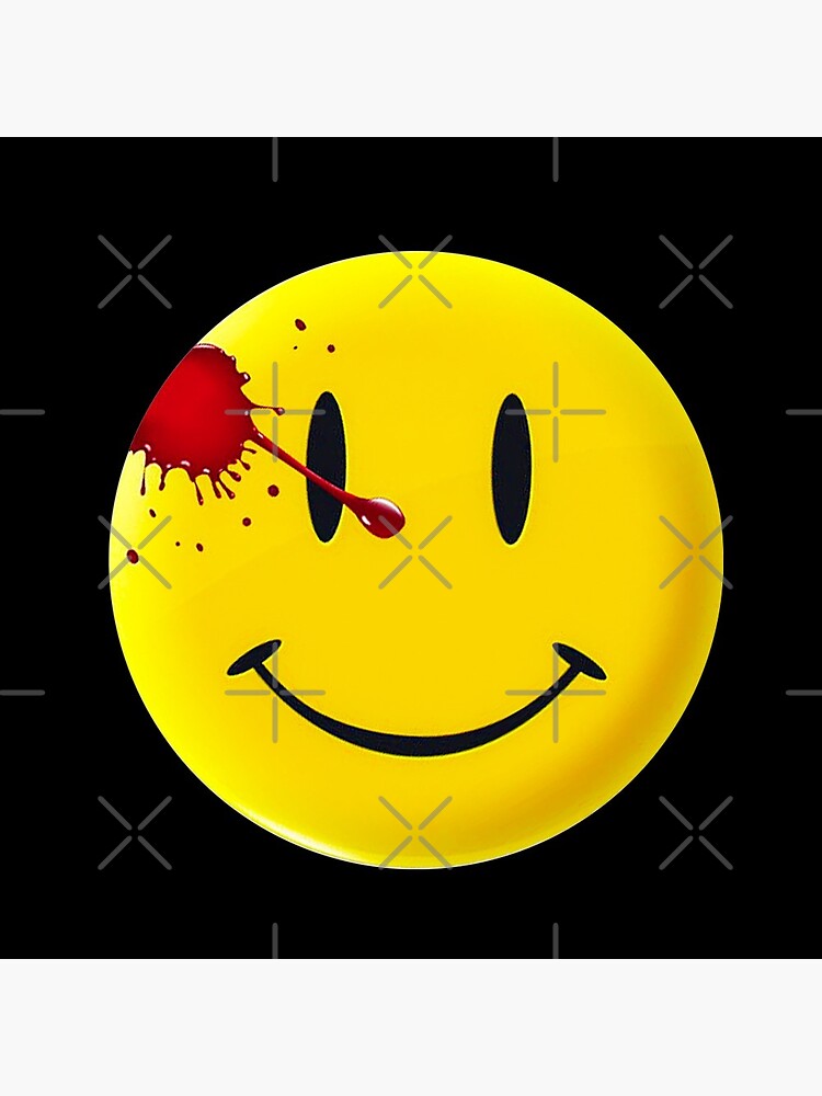 Disover Watchmen Smiley Symbol Pin Button