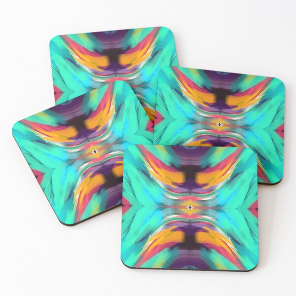 Artikelvorschau, Vibrierendes aquamarines und orangefarbenes Abstracto entworfen und verkauft von Adri Barnard.