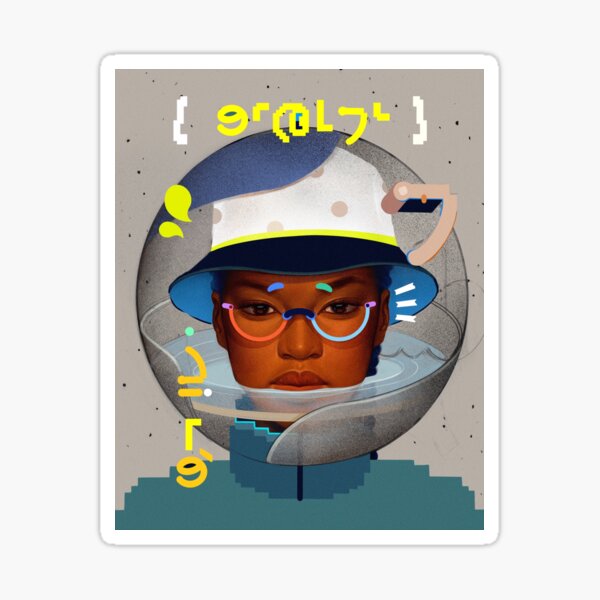 Melanin in A Bubble Sticker