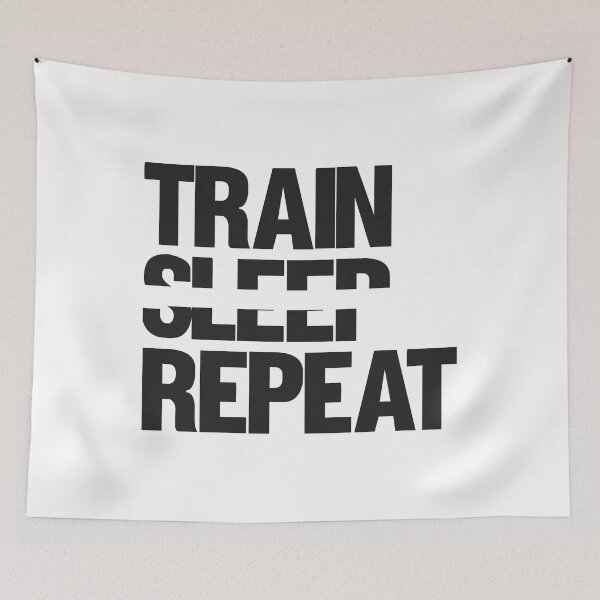 Item preview, Train Sleep Repeat Shirt designed and sold by caiquefelino15.