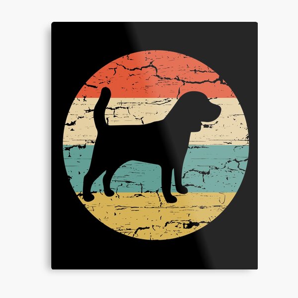 Beaglier Vintage Retro Metal Print