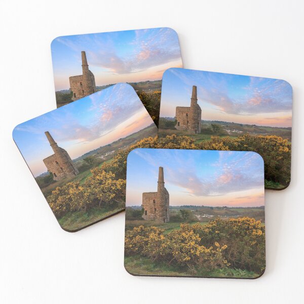 Item preview, Lower Engine House at sunset (Wheal Unity Wood Mine) designed and sold by bitm2007.