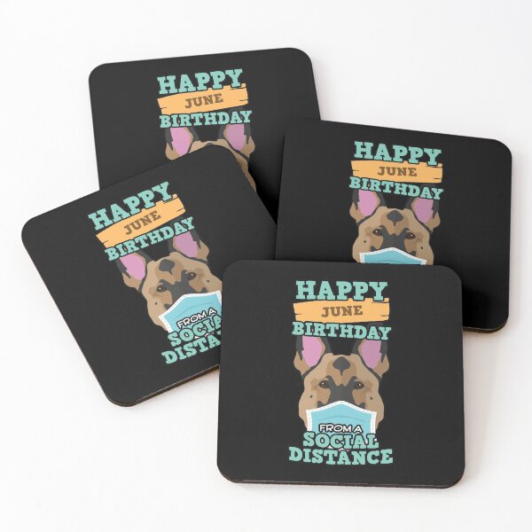 Item preview, Social Distancing Gift Happy June Birthday From A German Shepherd Social Distance designed and sold by Orange Pieces.
