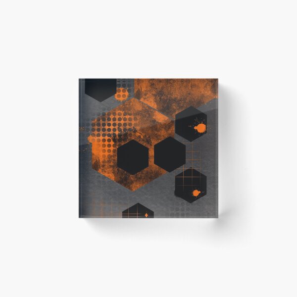Burnt Hex Acrylic Block
