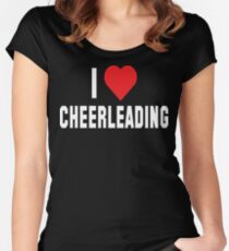 I Love Cheerleading Dark Women's Fitted Scoop T-Shirt