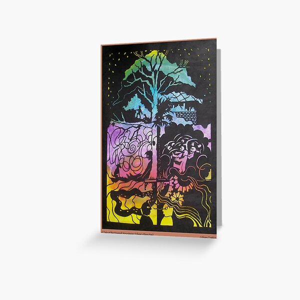 A Tale of the Ragged Mountains in Black Greeting Card