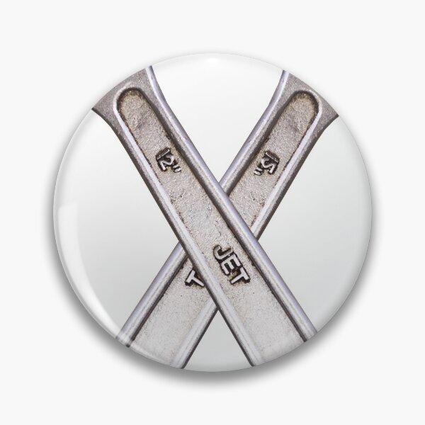 Item preview, chrome adjustable spanner wrench crossed designed and sold by TEN10digital.