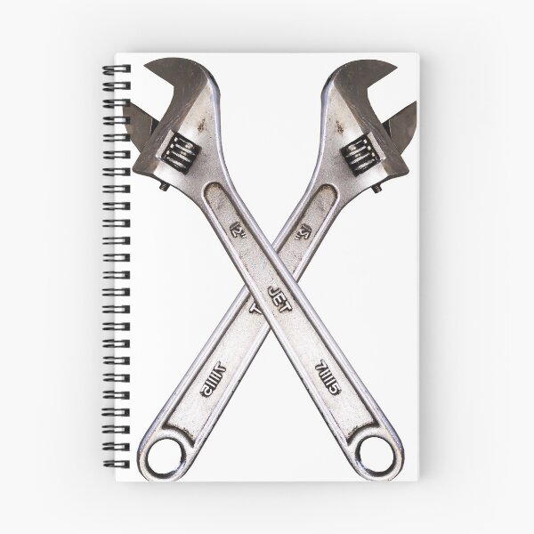 Item preview, chrome adjustable spanner wrench crossed designed and sold by TEN10digital.