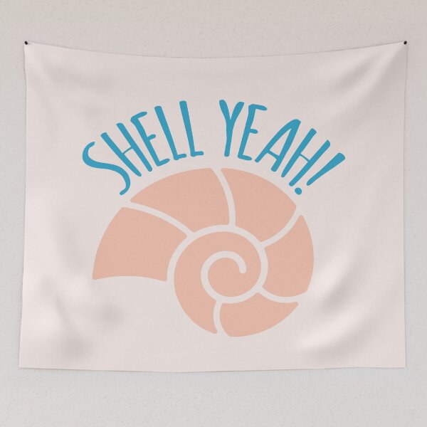 Item preview, Shell Yeah Funny Beach Pun designed and sold by oddmatter.