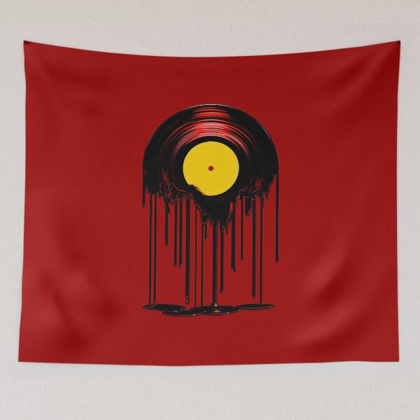 Item preview, Music Melting Vinyl Record Dj Retro lp (write in your favorite classic star) designed and sold by mirrorimages.