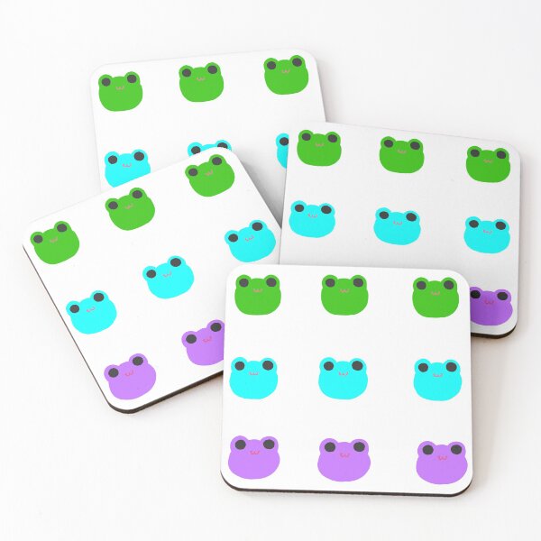 Item preview, Green, blue, and purple frogs designed and sold by LeafMoose.