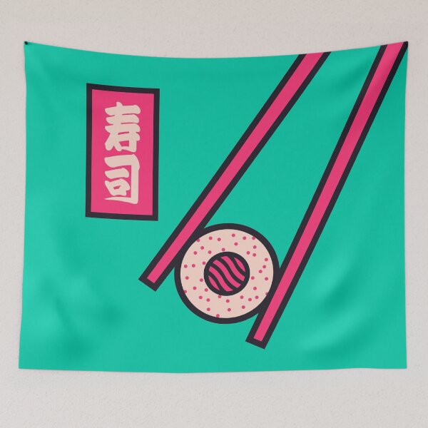 Item preview, Sushi Minimal Japanese Food Chopsticks - Green designed and sold by VoodooCircus.
