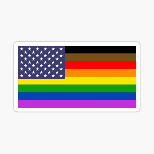 Inclusive Usa Pride Flag Sticker For Sale By Sargealex Redbubble