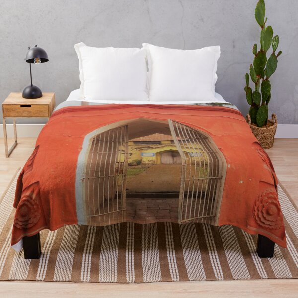 Item preview, Vintage architecture red temple entrance designed and sold by PrakritiPrints.