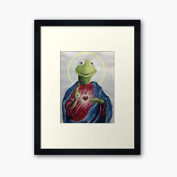 Vista previa del artículo con la obra «Kermit Jesus», diseñado y vendido por elliehrrsn.