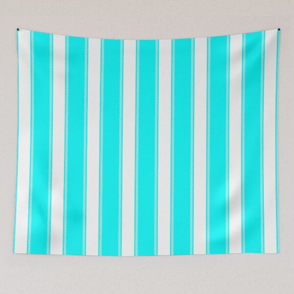Item preview, Aqua and White Striped designed and sold by ArtHanbal.
