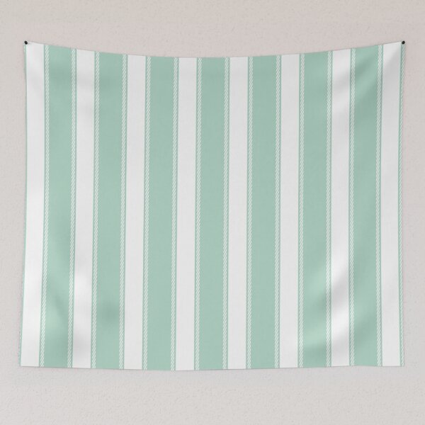 Item preview, Magic Mint Green Cyan and White Striped designed and sold by ArtHanbal.