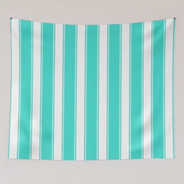 Item preview, Blue Turquoise and White Striped designed and sold by ArtHanbal.